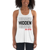Women's Flowy Racerback Tank Black Logo