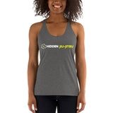 Women's Racerback Tank White Logo