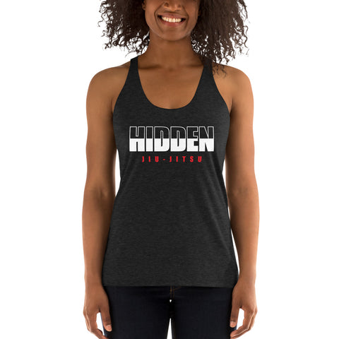 Women's Racerback Tank White Logo