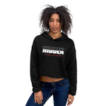 Women's Crop Hoodie White Logo