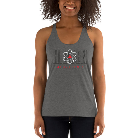 Women's Racerback Tank White Logo