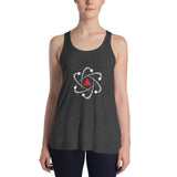 Women's Flowy Racerback Tank White Logo