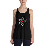 Women's Flowy Racerback Tank White Logo