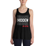 Women's Flowy Racerback Tank White Logo