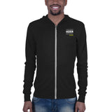 Unisex Zip Hoodie White Logo