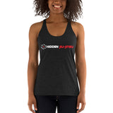 Women's Racerback Tank White Logo