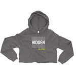 Women's Crop Hoodie White Logo