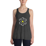 Women's Flowy Racerback Tank White Logo