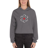Women's Crop Hoodie White Logo