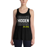 Women's Flowy Racerback Tank White Logo