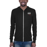 Unisex Zip Hoodie White Logo