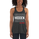 Women's Flowy Racerback Tank White Logo