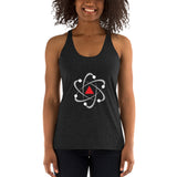 Women's Racerback Tank White Logo