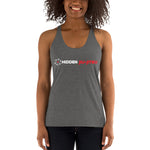 Women's Racerback Tank White Logo