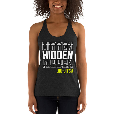 Women's Racerback Tank White Logo