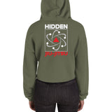Women's Crop Hoodie White Logo