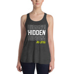 Women's Flowy Racerback Tank White Logo