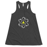 Women's Flowy Racerback Tank White Logo