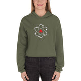 Women's Crop Hoodie White Logo