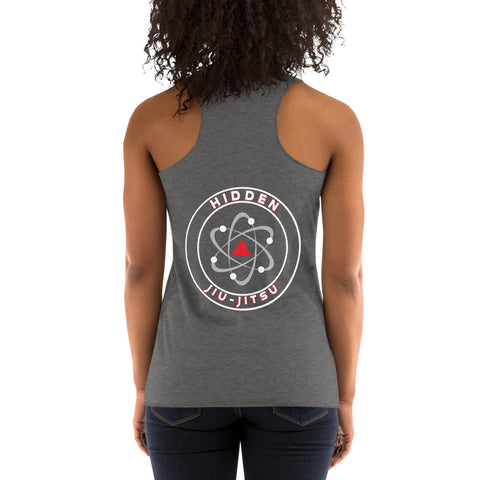 Women's Racerback Tank White Logo