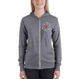 Unisex zip hoodie White Logo