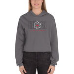 Women's Crop Hoodie White Logo