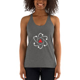 Women's Racerback Tank White Logo
