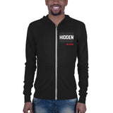 Unisex Zip Hoodie White Logo