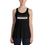 Women's Flowy Racerback Tank White Logo