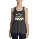 Women's Flowy Racerback Tank White Logo