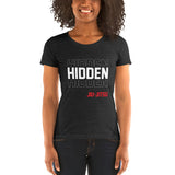 Ladies' short Sleeve T-shirt Hidden Jiu-Jitsu White Logo